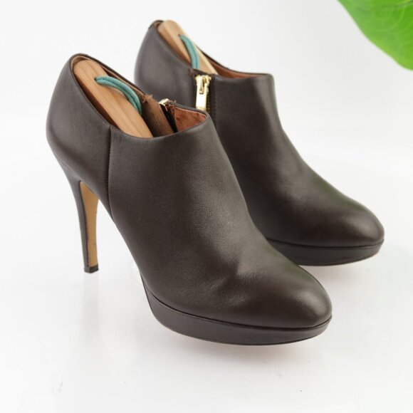 Vince Camuto Womens Elvin Boots Size 7 Brown Leather Platform Heel Dressy Bootie - Picture 13 of 13